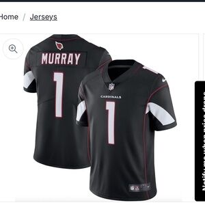 NFL Black Jersey with Red Trim and Team Patch Men’s Medium